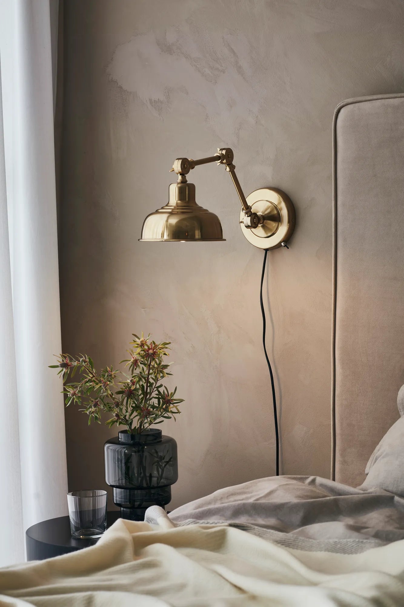 Grimstad mässing vägglampa belysning | Grimstad brass wall lamp | Grimstad Messing Wandleuchte