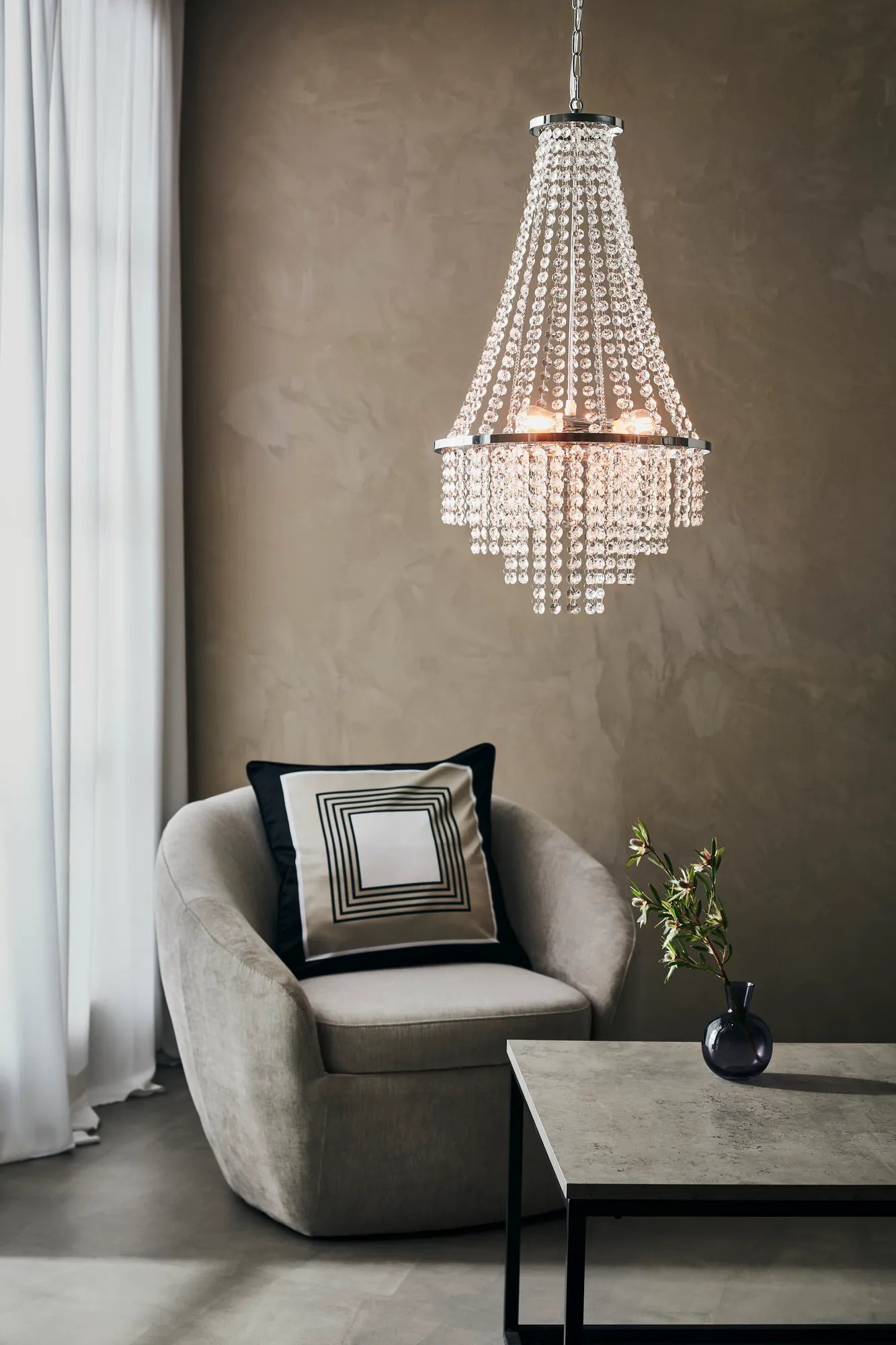 Allington krom taklampa belysning | Allington chrome pendant lamp | Allington Chrom Pendelleuchte