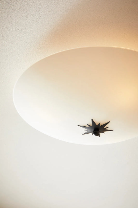 Rose vit plafond 43 cm skandinavisk design | Rose white flush mount ceiling | Rose weiß Deckenleuchte skandinavisches Design