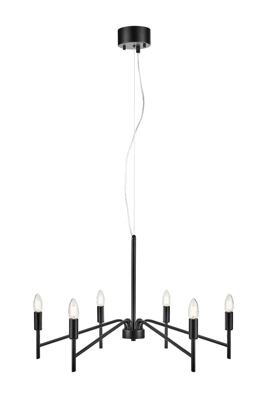 Monarch svart taklampa 108209 | Monarch black pendant lamp 108209 | Monarch schwarz Pendelleuchte 108209