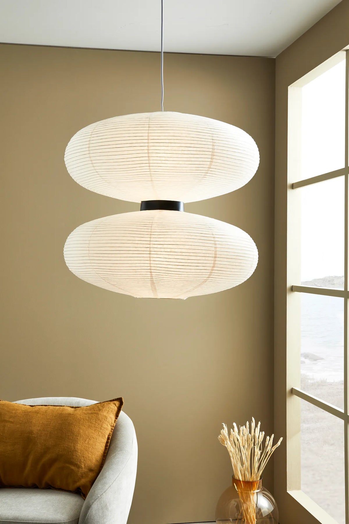 Dual vit taklampa belysning | Dual white pendant lamp | Dual weiß Pendelleuchte
