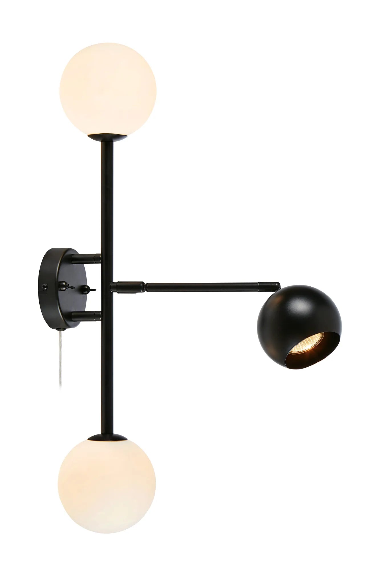 Beside svart vägglampa 108255 | Beside black wall lamp 108255 | Beside schwarz Wandleuchte 108255