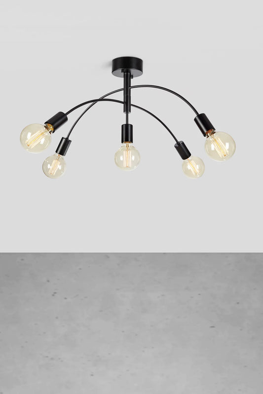 Cygnus svart plafond stilren belysning | Cygnus black flush mount | Cygnus schwarz Deckenleuchte minimalistische Beleuchtung