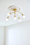 Cygnus guld plafond belysning | Cygnus gold flush mount ceiling light | Cygnus Gold Deckenleuchte