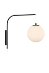 Dione svart vägglampa 108420 | Dione black wall lamp 108420 | Dione schwarz Wandleuchte 108420
