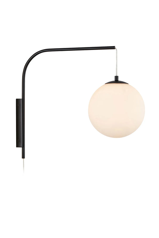 Dione svart vägglampa 108420 | Dione black wall lamp 108420 | Dione schwarz Wandleuchte 108420