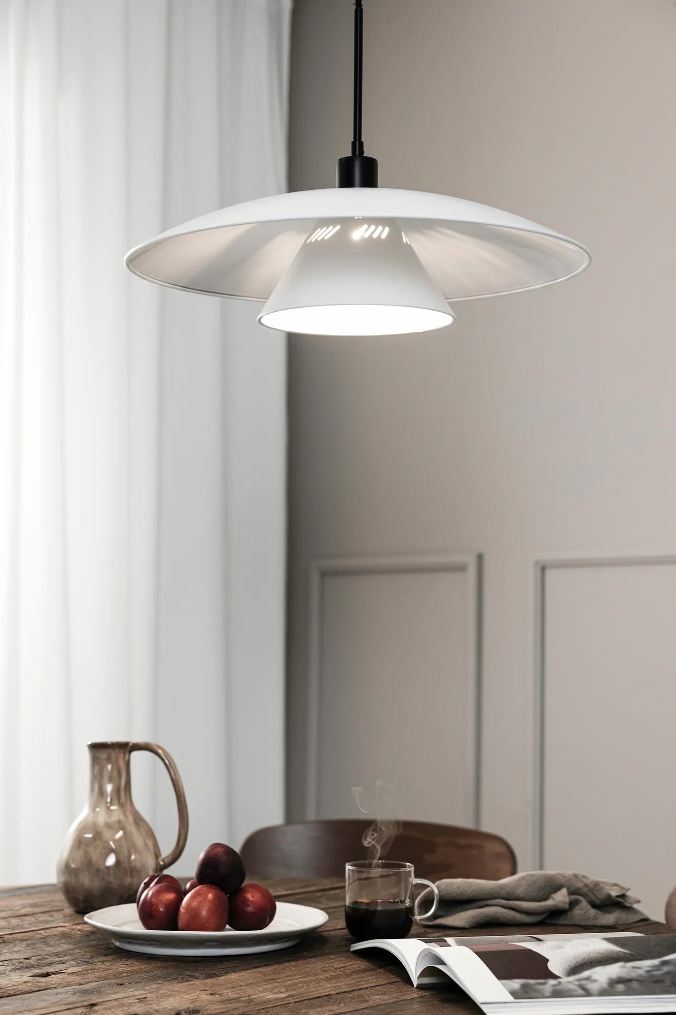 Millinge vit taklampa belysning | Millinge white pendant lamp | Millinge weiß Pendelleuchte
