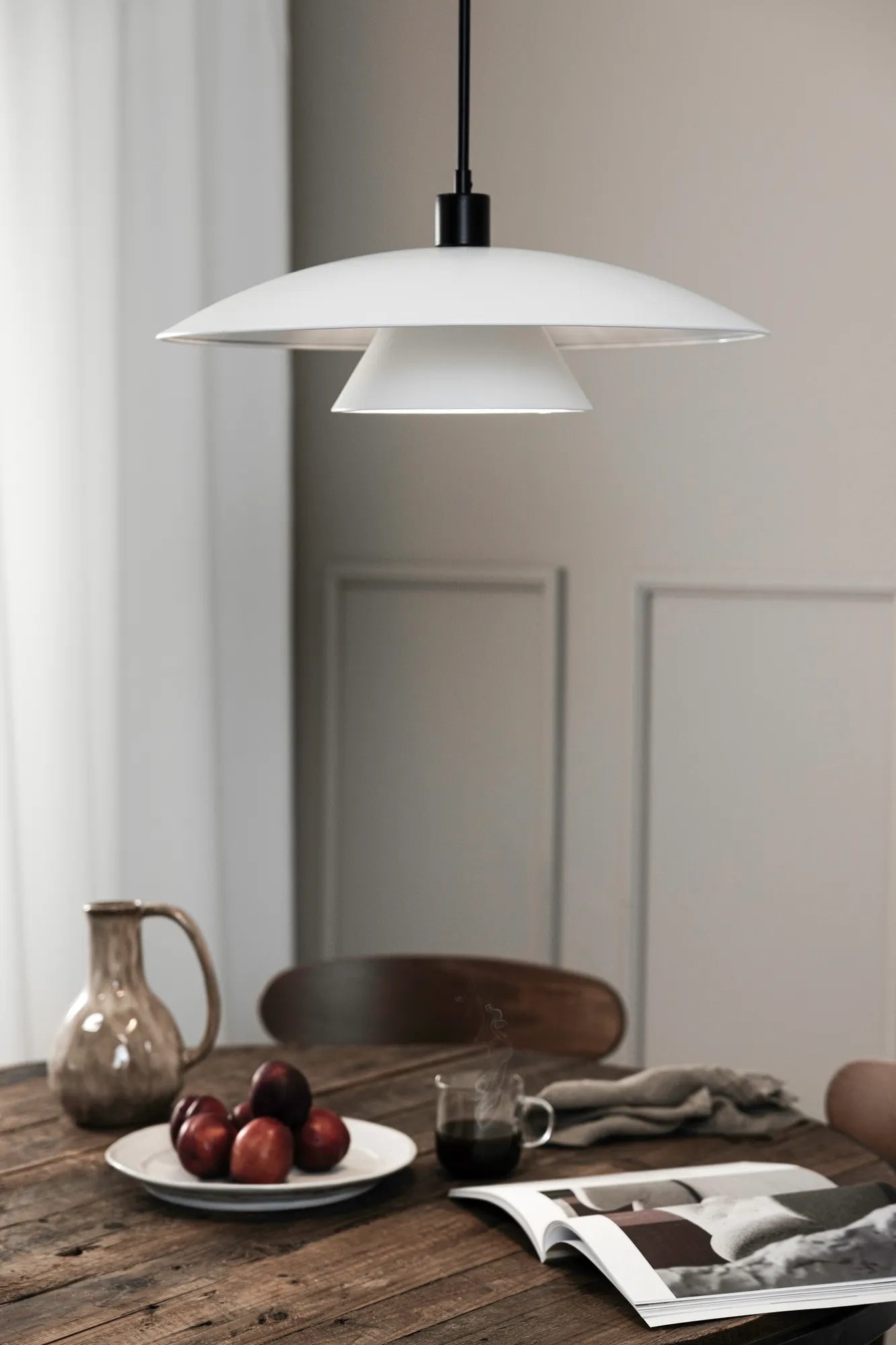 Millinge vit taklampa skandinavisk design | Millinge white pendant lamp | Millinge weiß Pendelleuchte skandinavisches Design