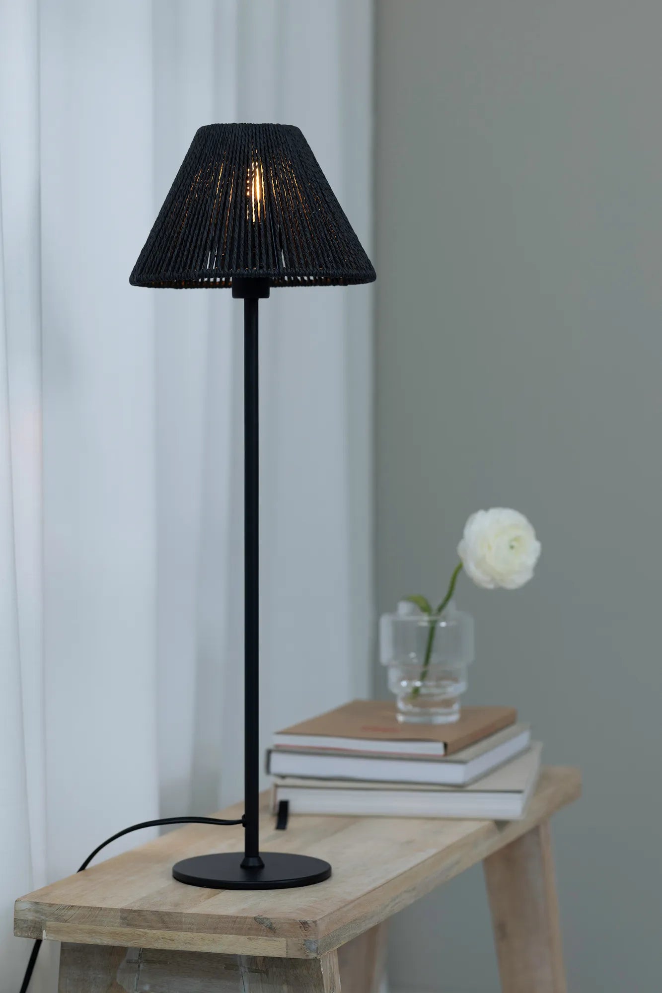 Corda svart bordslampa belysning | Corda black table lamp | Corda schwarz Tischlampe
