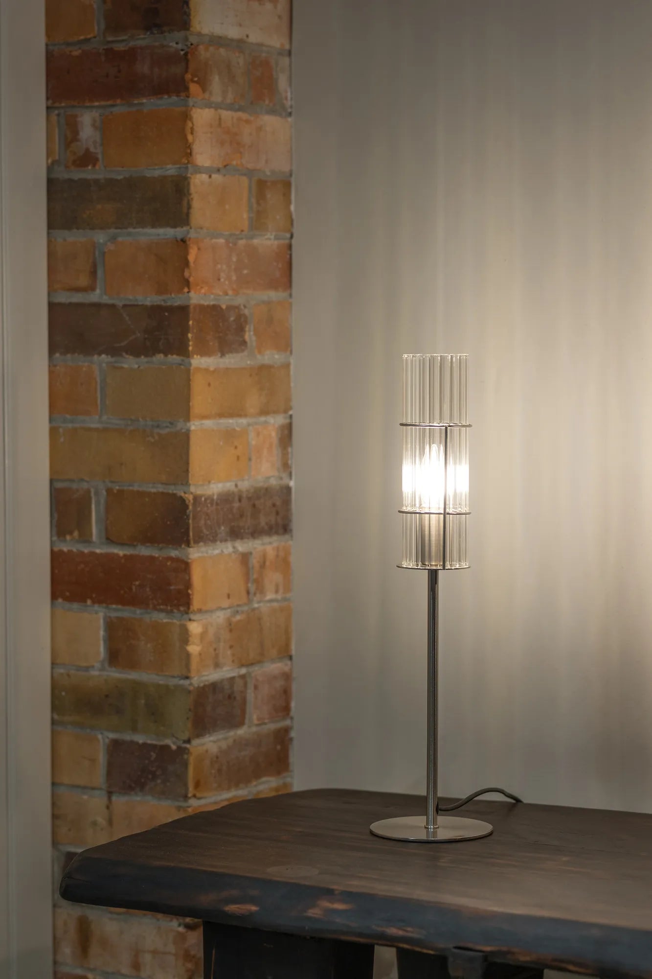 Tubo nickel bordslampa 50 cm belysning | Tubo nickel table lamp | Tubo Nickel Tischlampe