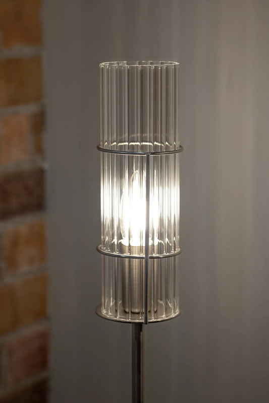 Tubo nickel bordslampa 65 cm skandinavisk design | Tubo nickel table lamp | Tubo Nickel Tischlampe skandinavisches Design