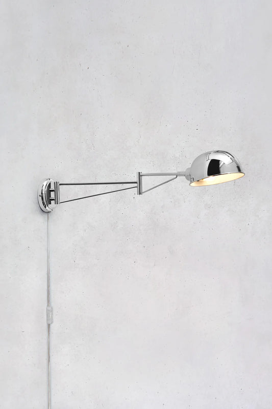 Portland krom vägglampa stilren belysning | Portland chrome wall | Portland Chrom Wandleuchte minimalistische Beleuchtung