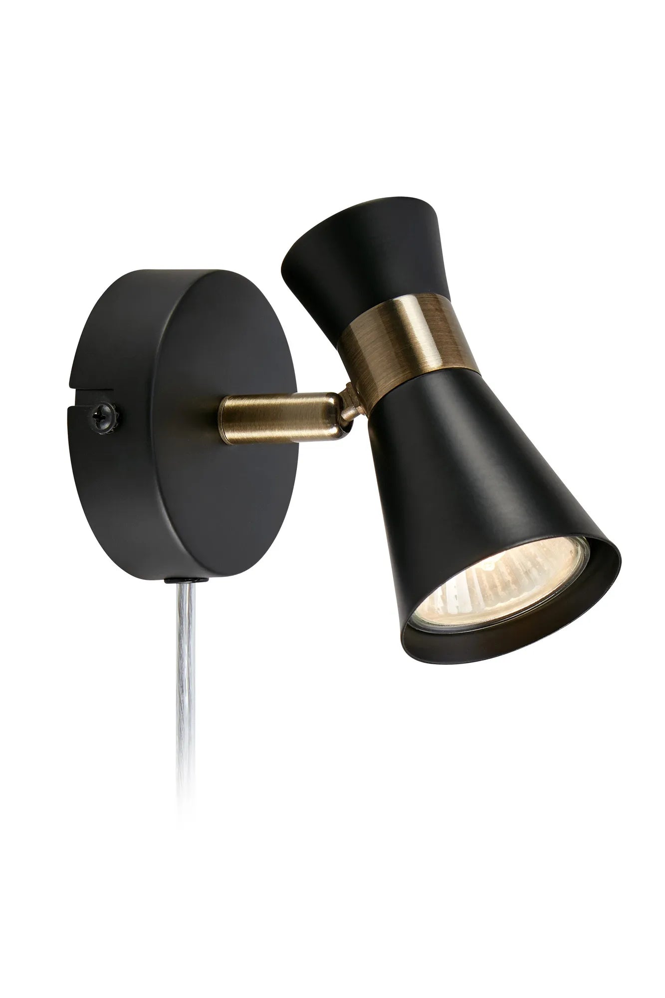 Folie svart vägglampa 108625 | Folie black wall lamp 108625 | Folie schwarz Wandleuchte 108625