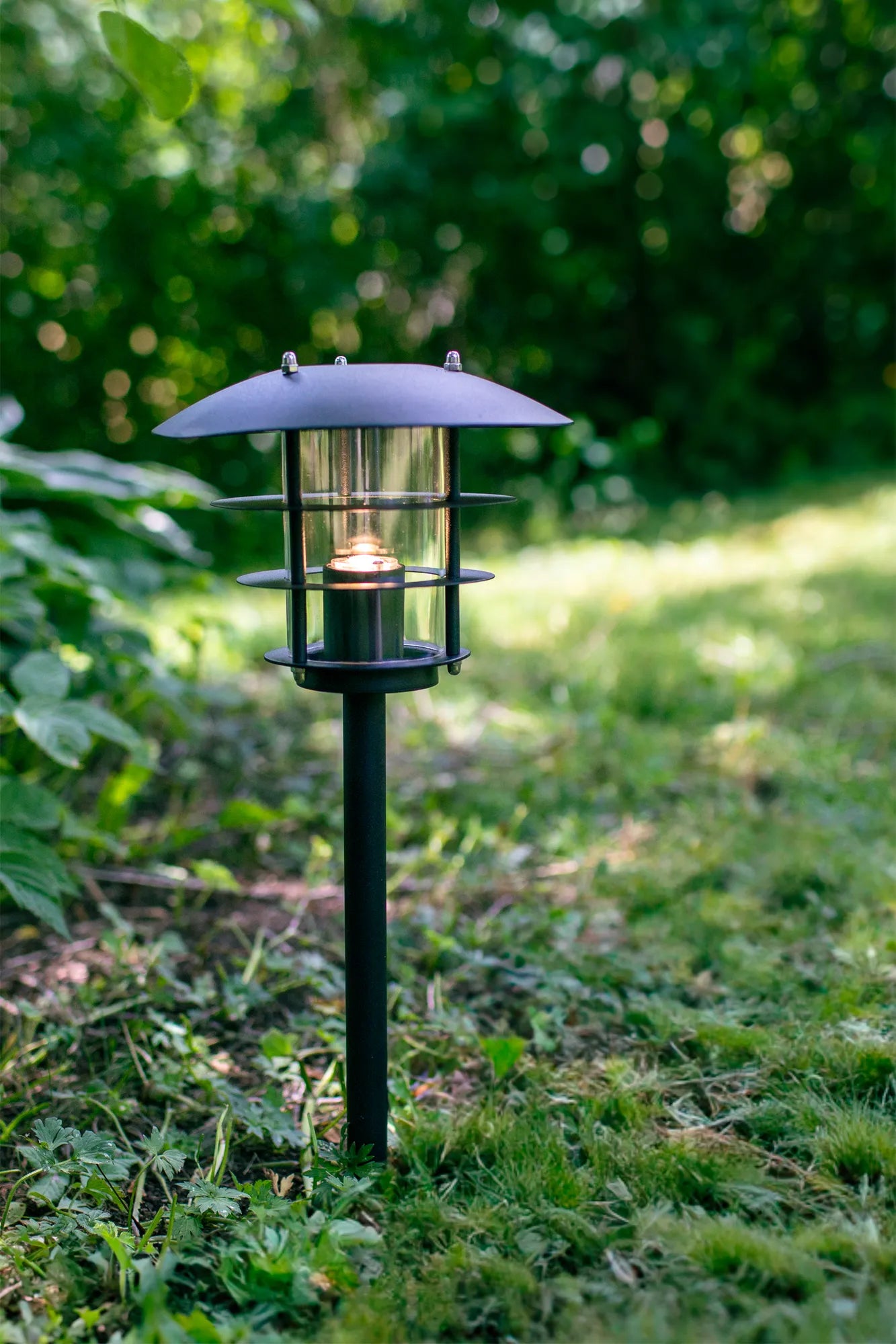 Unite 12 svart pollare utomhusbelysning | Unite 12 black bollard light | Unite 12 schwarz Pollerleuchte