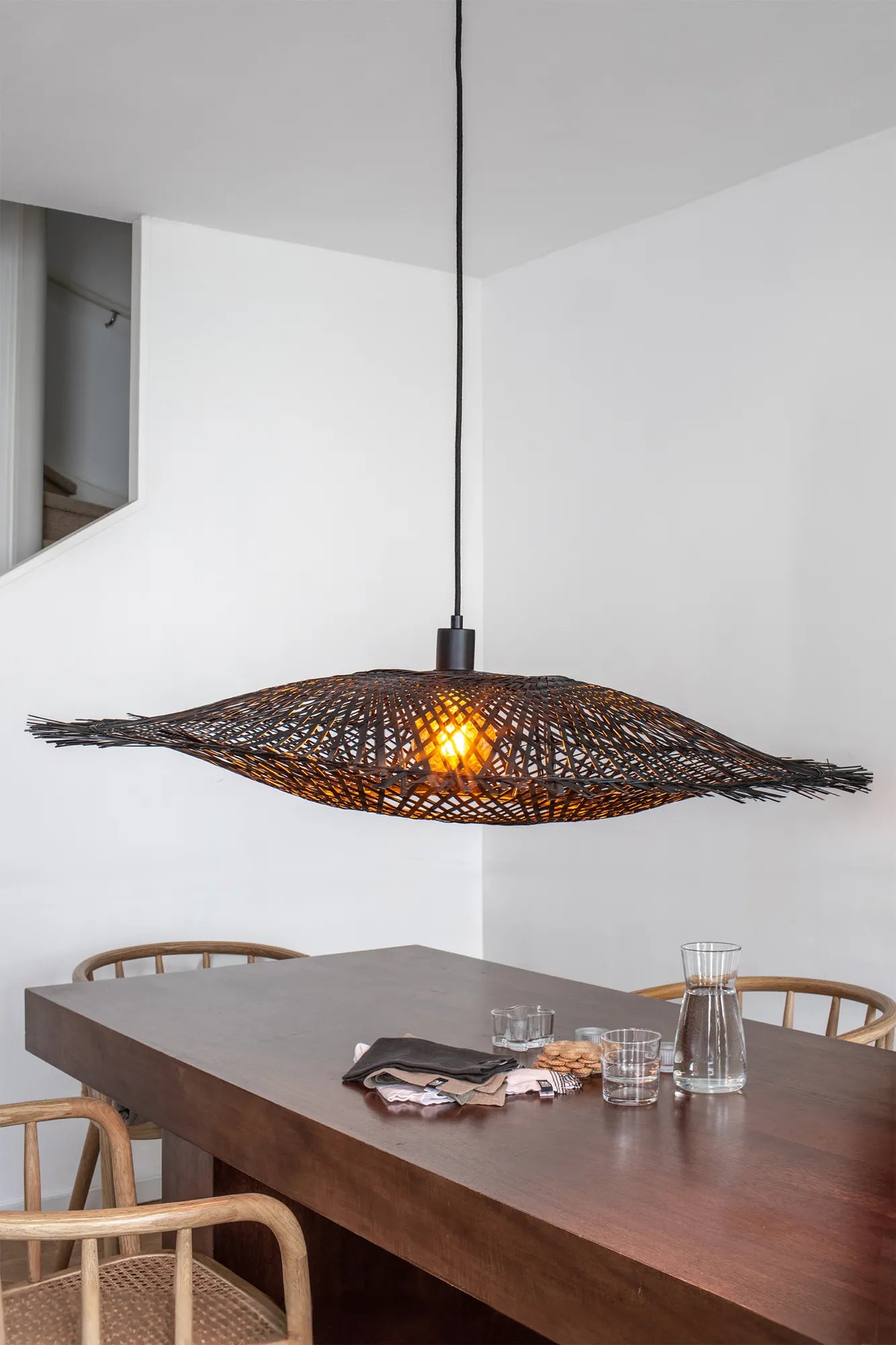 Kumo svart taklampa 92 cm belysning | Kumo black pendant lamp | Kumo schwarz Pendelleuchte