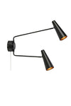 Peak svart vägglampa 108690 | Peak black wall lamp 108690 | Peak schwarz Wandleuchte 108690