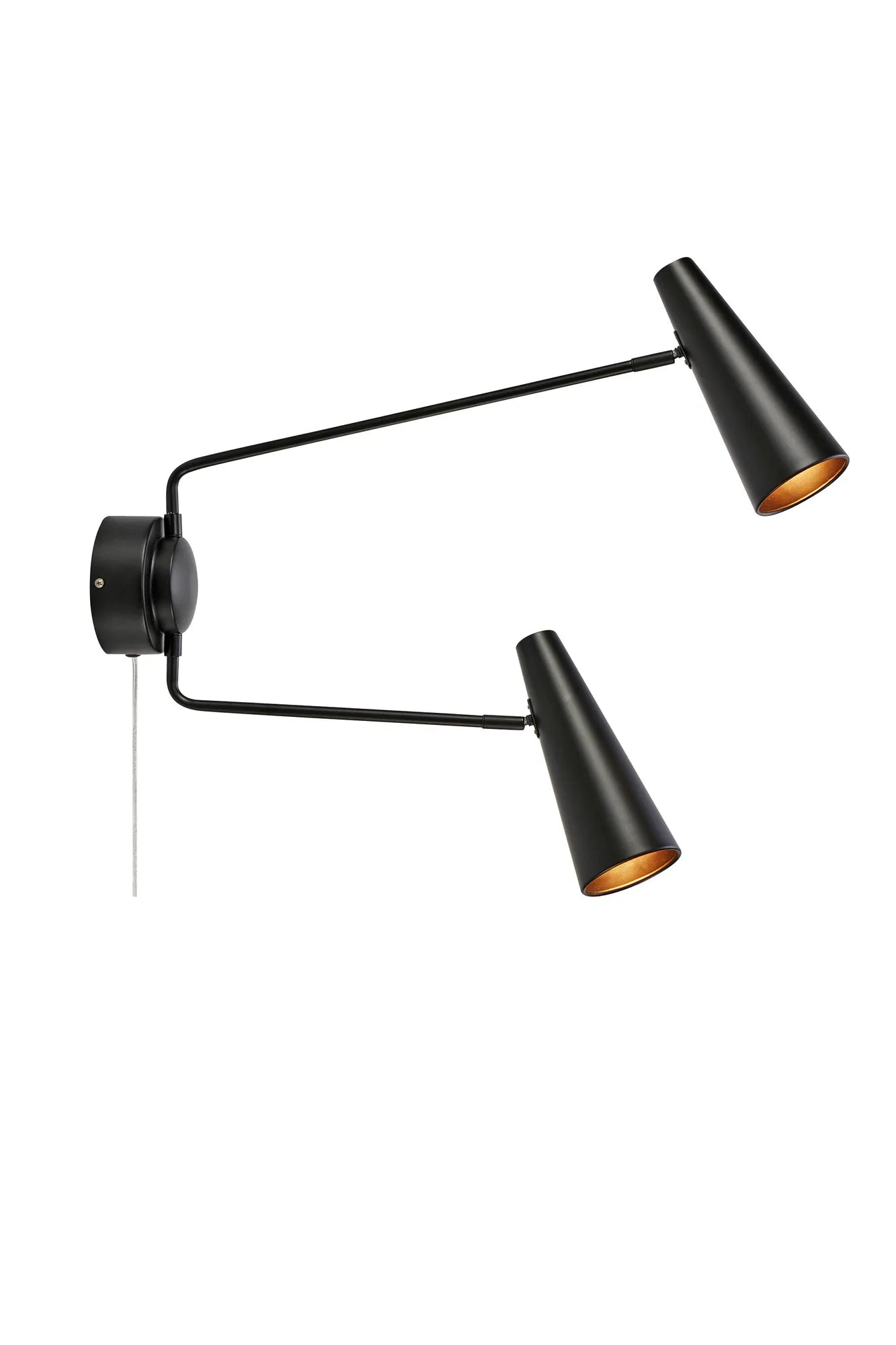 Peak svart vägglampa 108690 | Peak black wall lamp 108690 | Peak schwarz Wandleuchte 108690