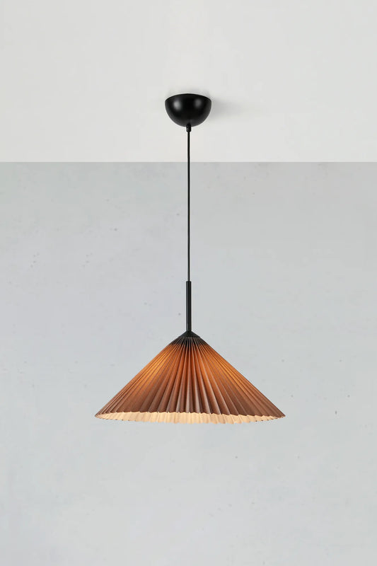 Plisado grå taklampa 50 cm stilren belysning | Plisado grey pendant | Plisado grau Pendelleuchte minimalistische Beleuchtung