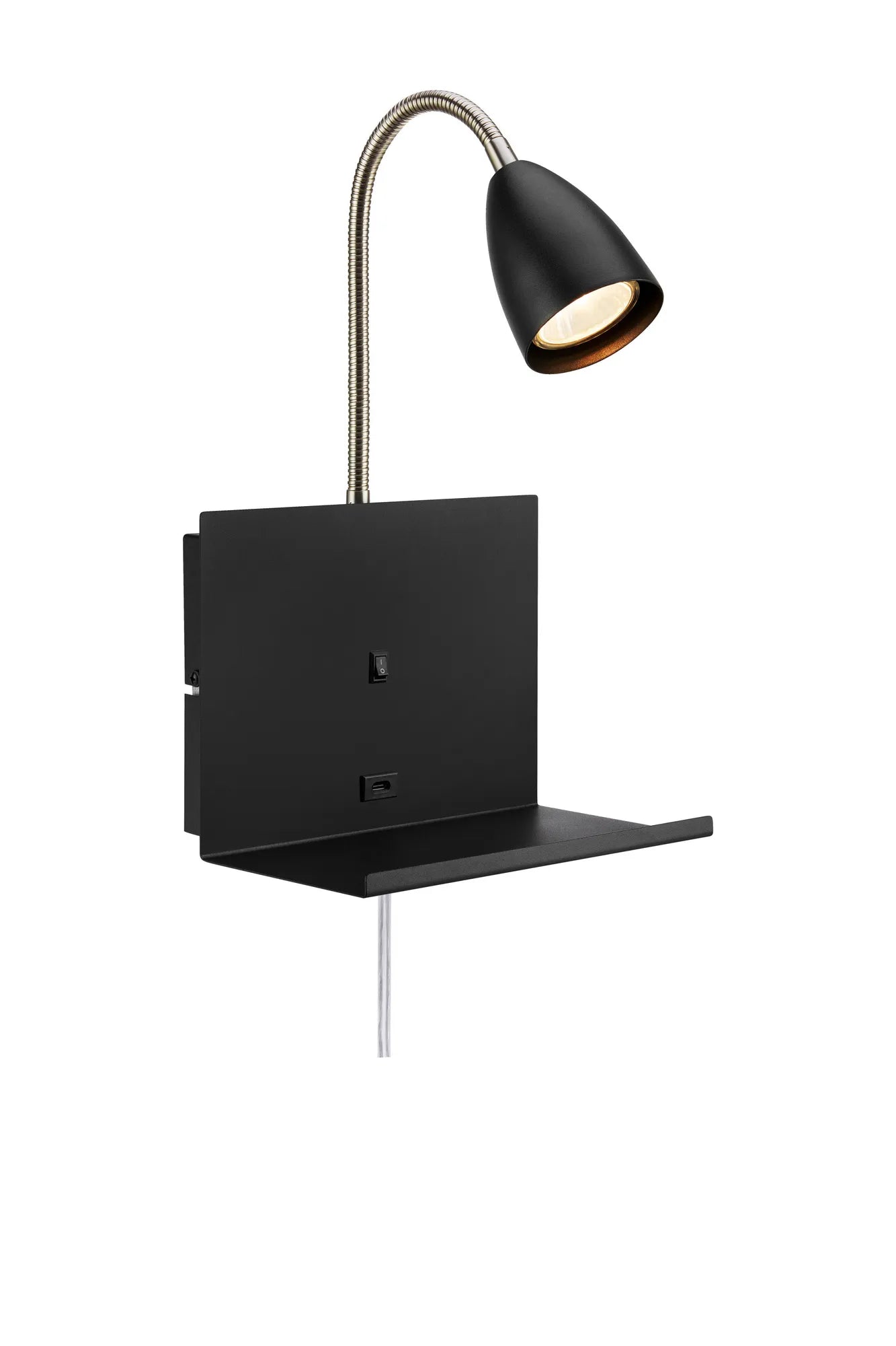 Cuarto svart vägglampa 108855 | Cuarto black wall lamp 108855 | Cuarto schwarz Wandleuchte 108855