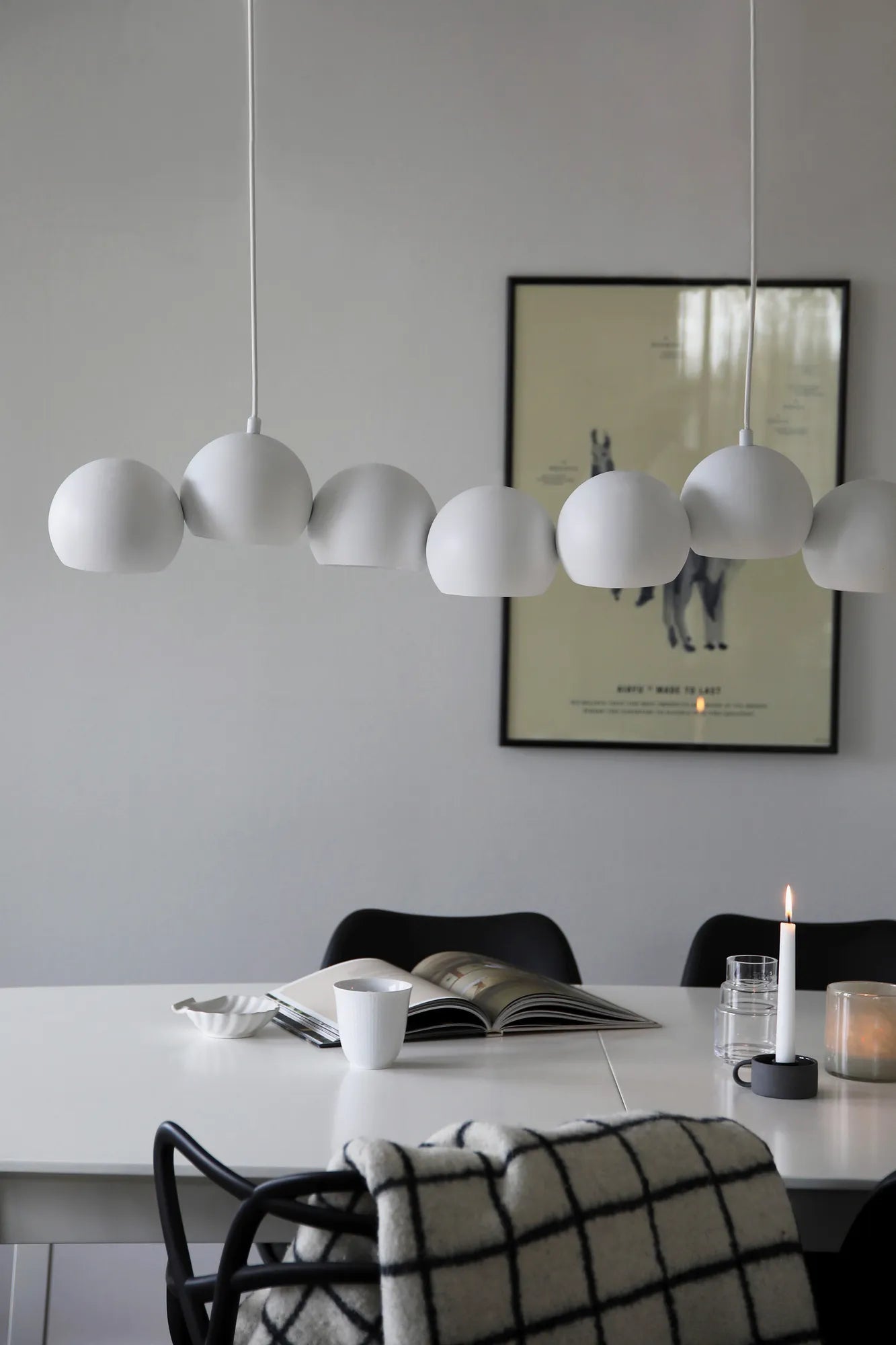 Cupolo vit taklampa belysning | Cupolo white pendant lamp | Cupolo weiß Pendelleuchte