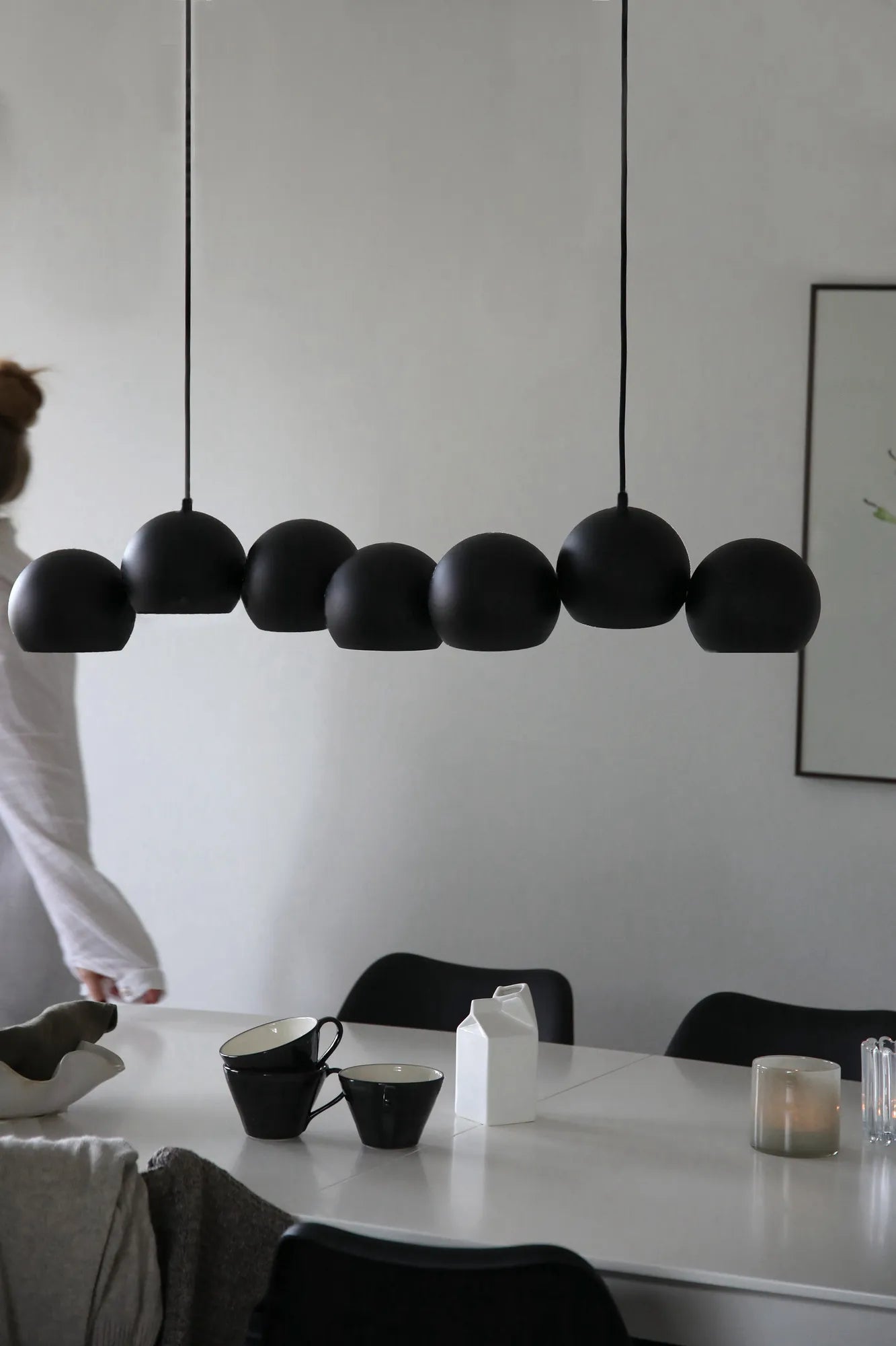 Cupolo svart taklampa belysning | Cupolo black pendant lamp | Cupolo schwarz Pendelleuchte