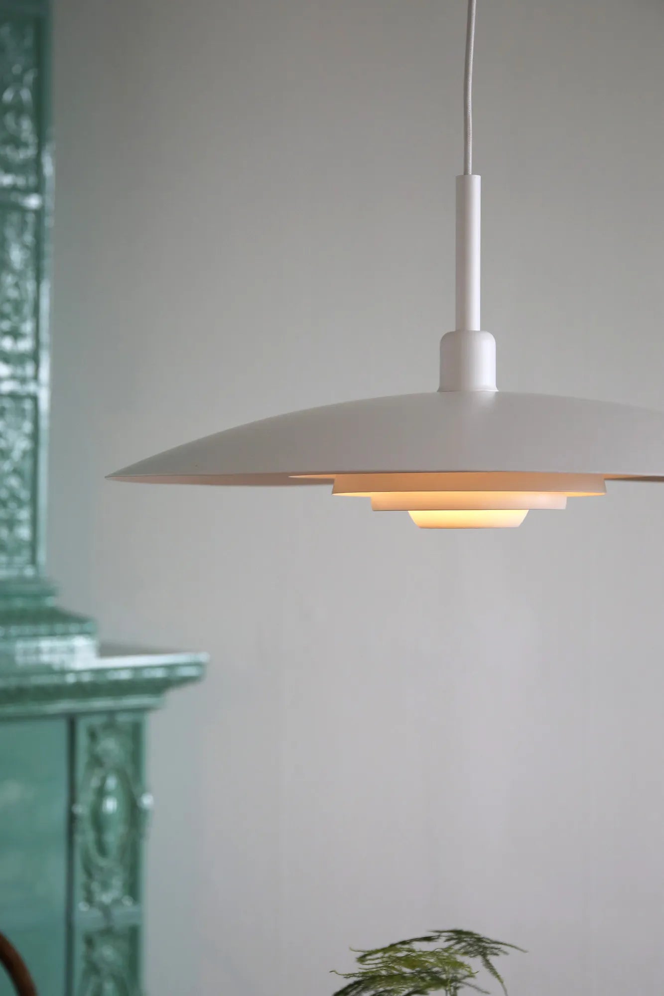 Piny vit taklampa 57 cm skandinavisk design | Piny white pendant lamp | Piny weiß Pendelleuchte skandinavisches Design