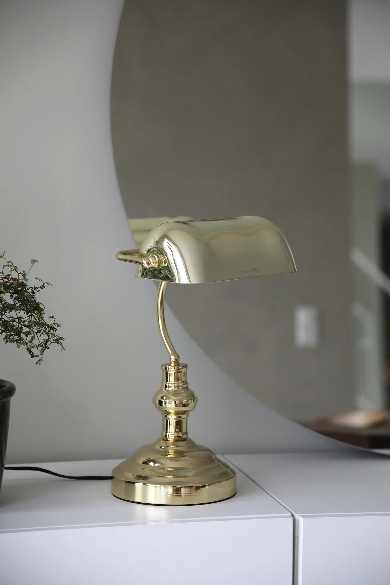 Bankers mässing bordslampa 42 cm belysning | Bankers brass table lamp | Bankers Messing Tischlampe