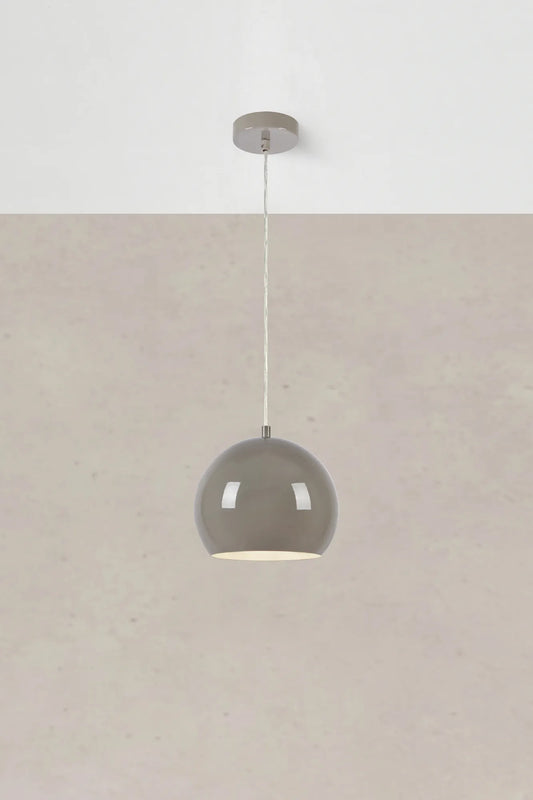 Pop grå taklampa 20 cm stilren belysning | Pop grey pendant lamp | Pop grau Pendelleuchte minimalistische Beleuchtung