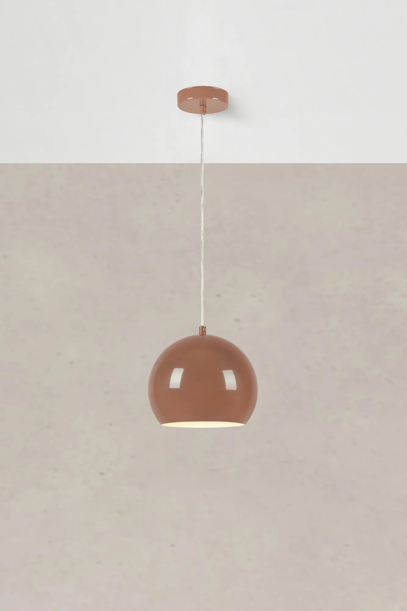Pop brun taklampa 20 cm stilren belysning | Pop brown pendant lamp | Pop braun Pendelleuchte minimalistische Beleuchtung