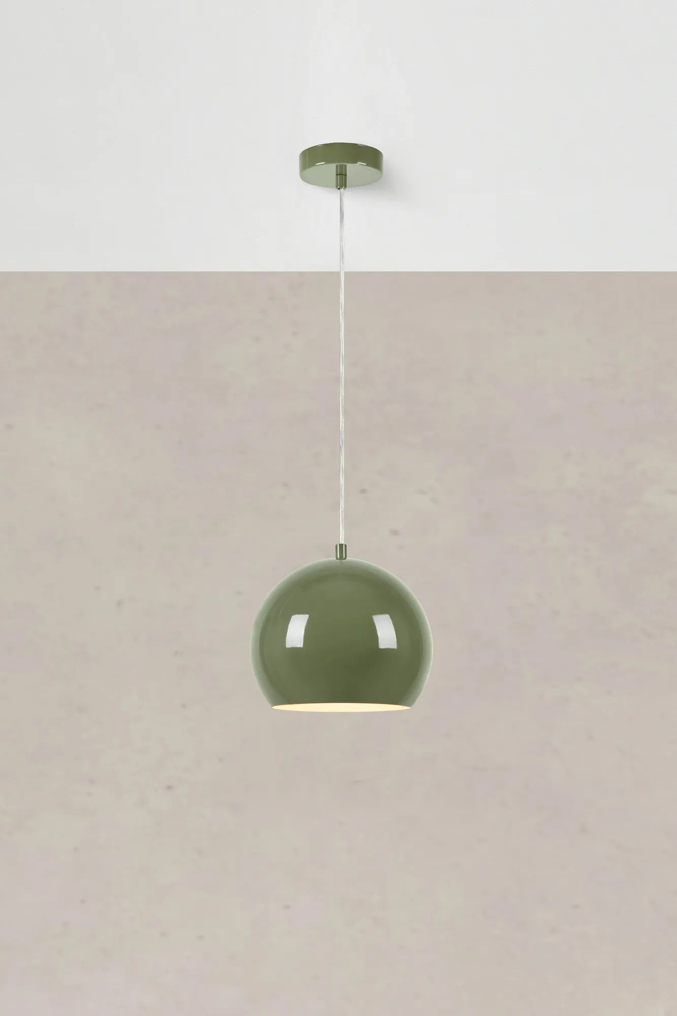 Pop grön taklampa 20 cm stilren belysning | Pop green pendant lamp | Pop grün Pendelleuchte minimalistische Beleuchtung