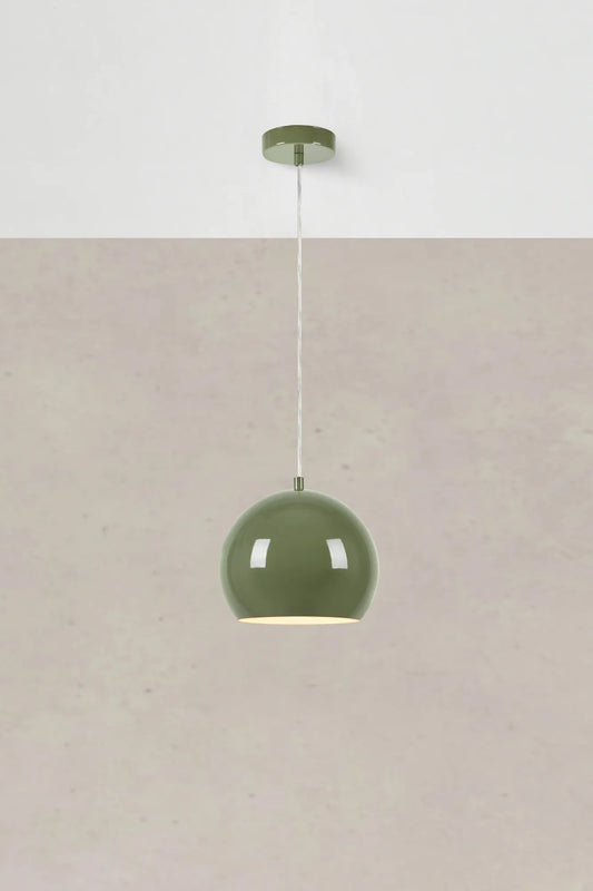 Pop grön taklampa 20 cm stilren belysning | Pop green pendant lamp | Pop grün Pendelleuchte minimalistische Beleuchtung
