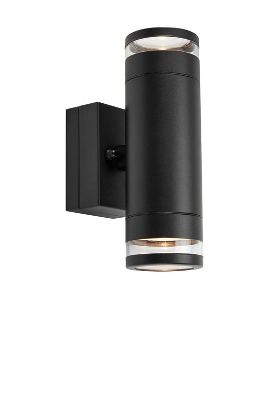 Luno Fasadlampa Svart Dubbel