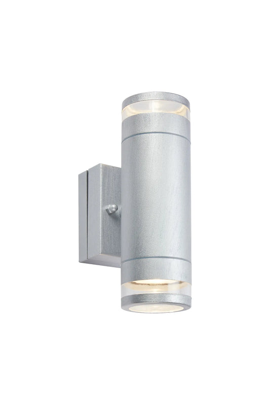 Luno Fasadlampa Silver Dubbel