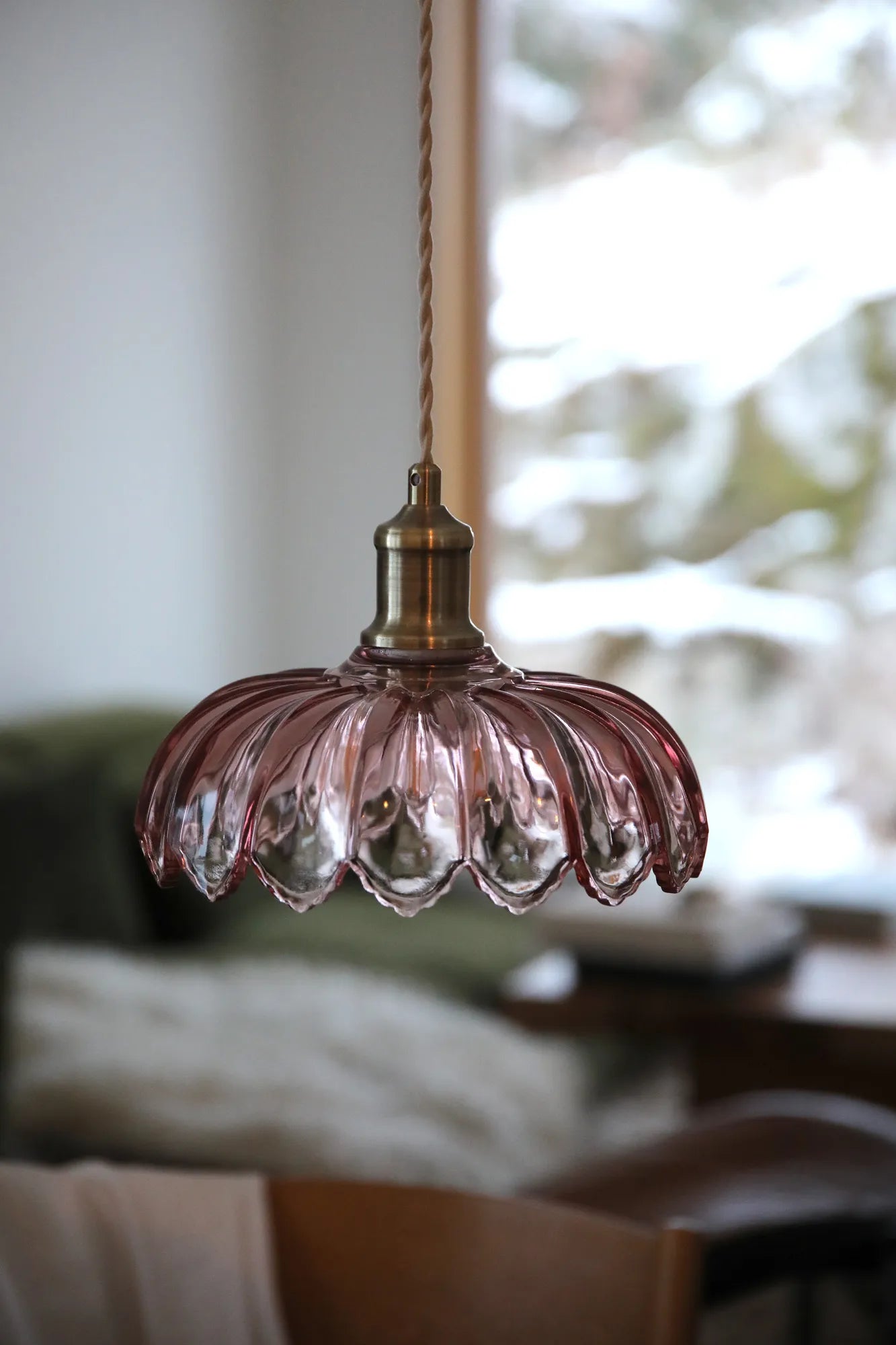 Kurage Taklampa Rosa