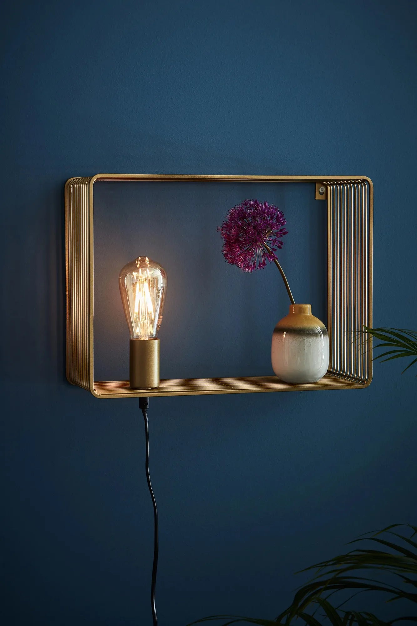 Shelf Wall Lamp Gold