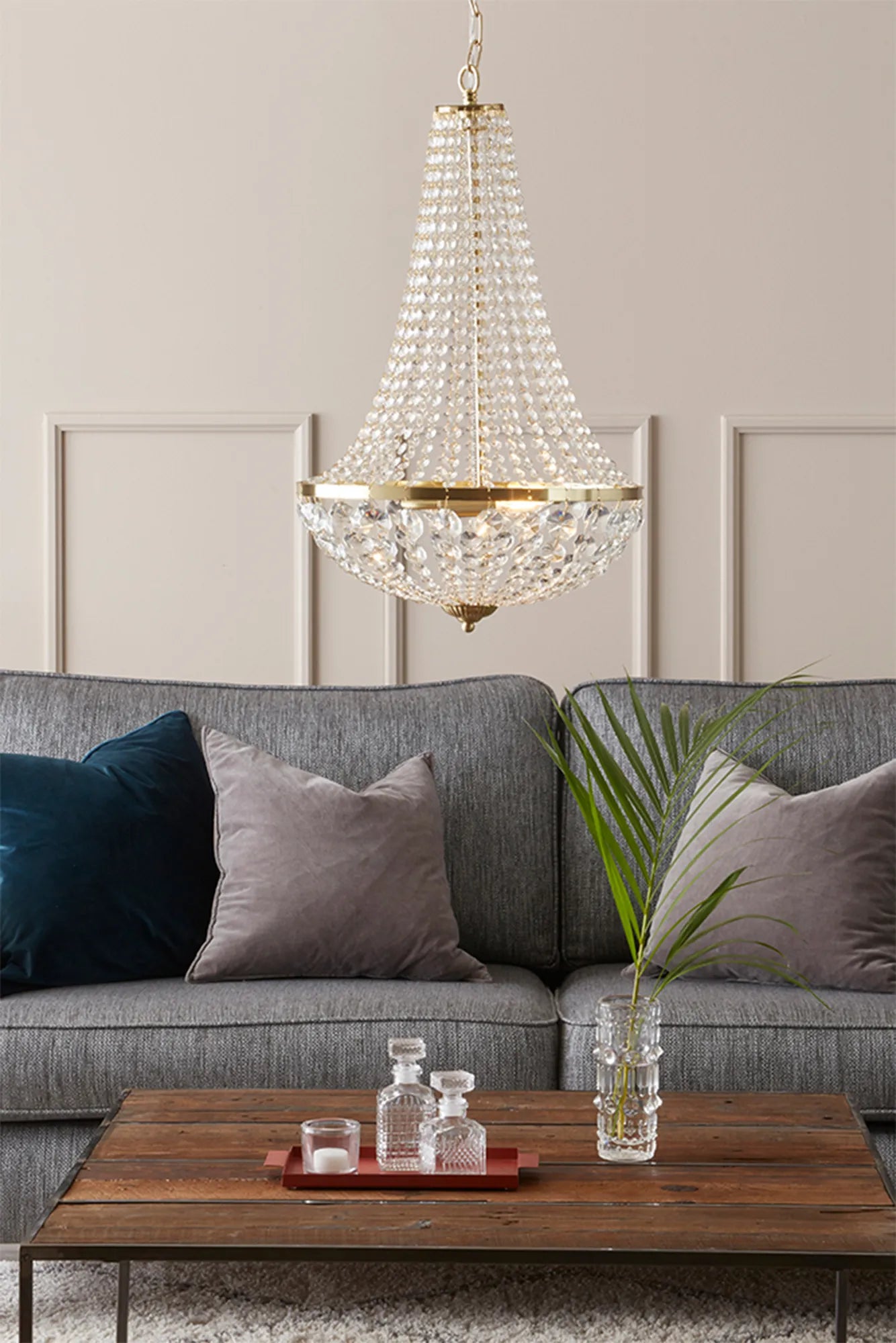 Gränsö Chandelier 40 cm Brass