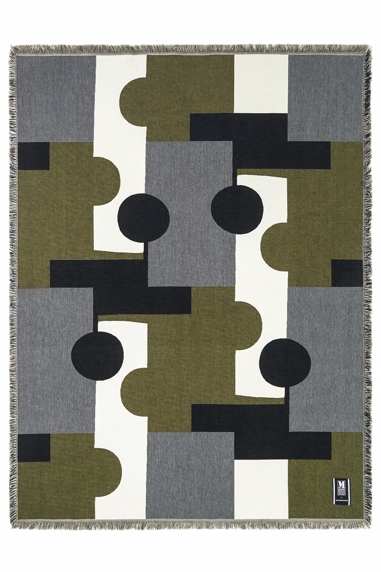 Lia grön pläd 160 cm | Lia green throw blanket | Lia grün Wohndecke