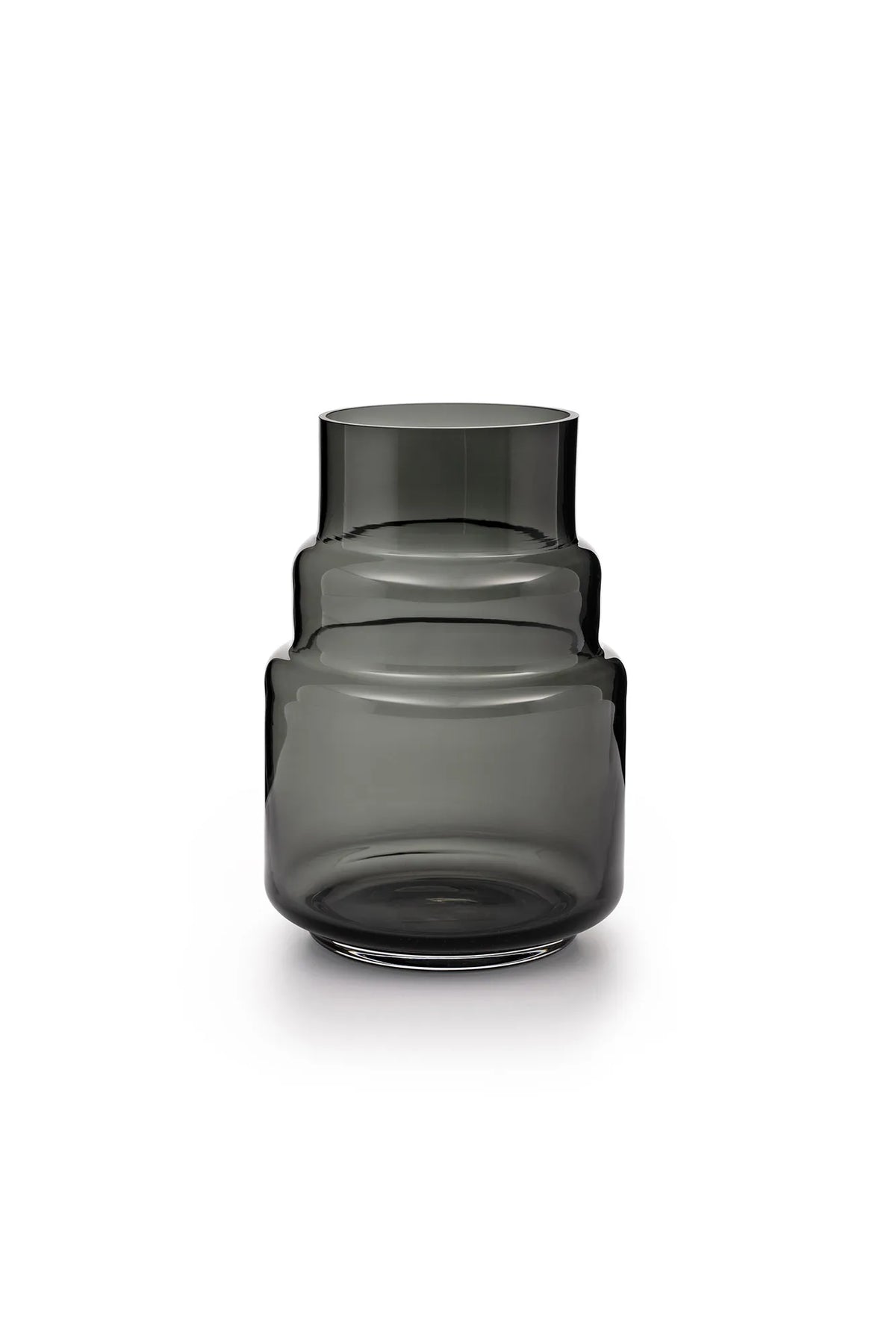 Glimmer Glasvase Grau 19 cm