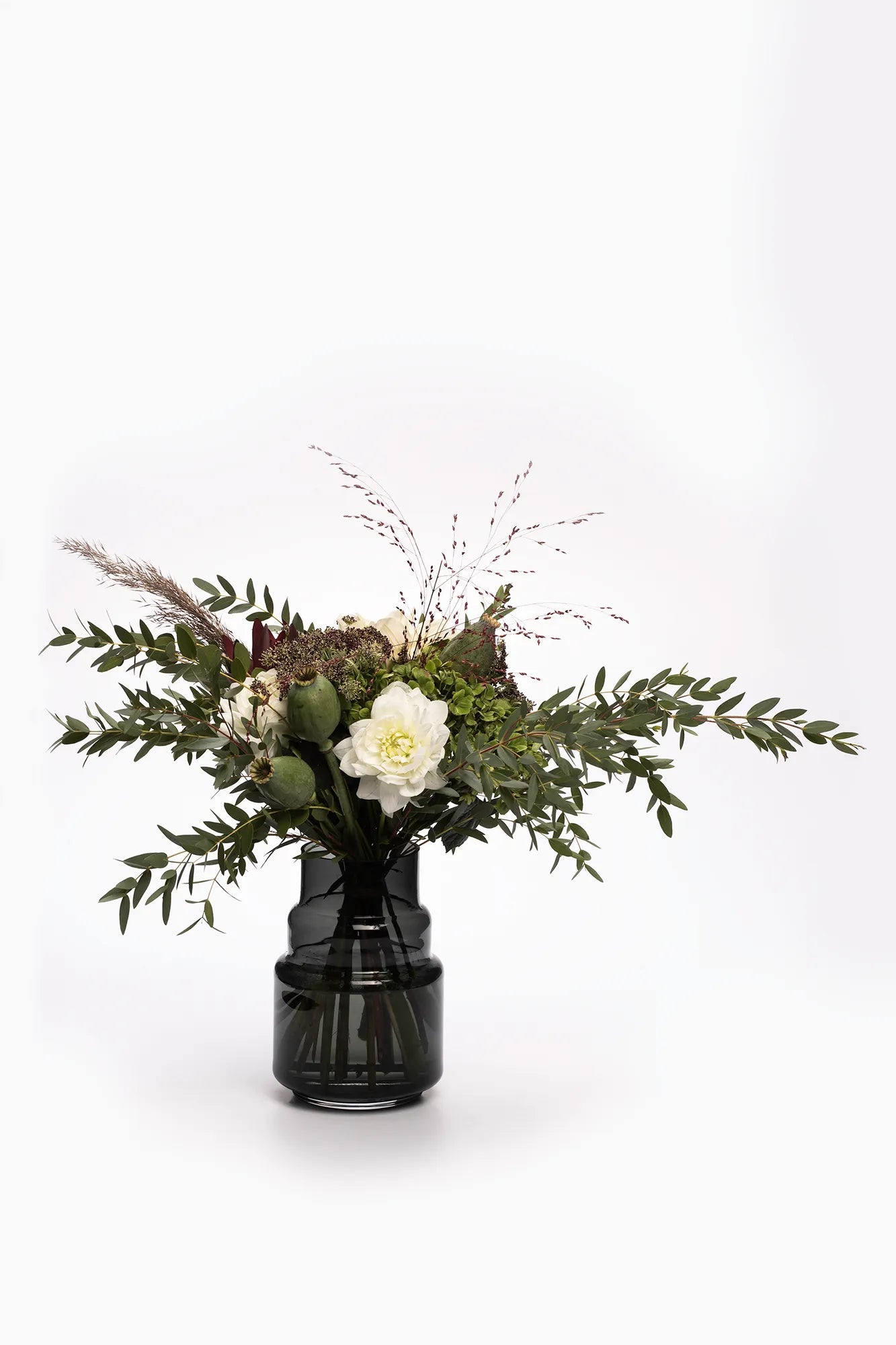 Glimmer grå vas 19 cm | Glimmer grey vase | Glimmer grau Vase