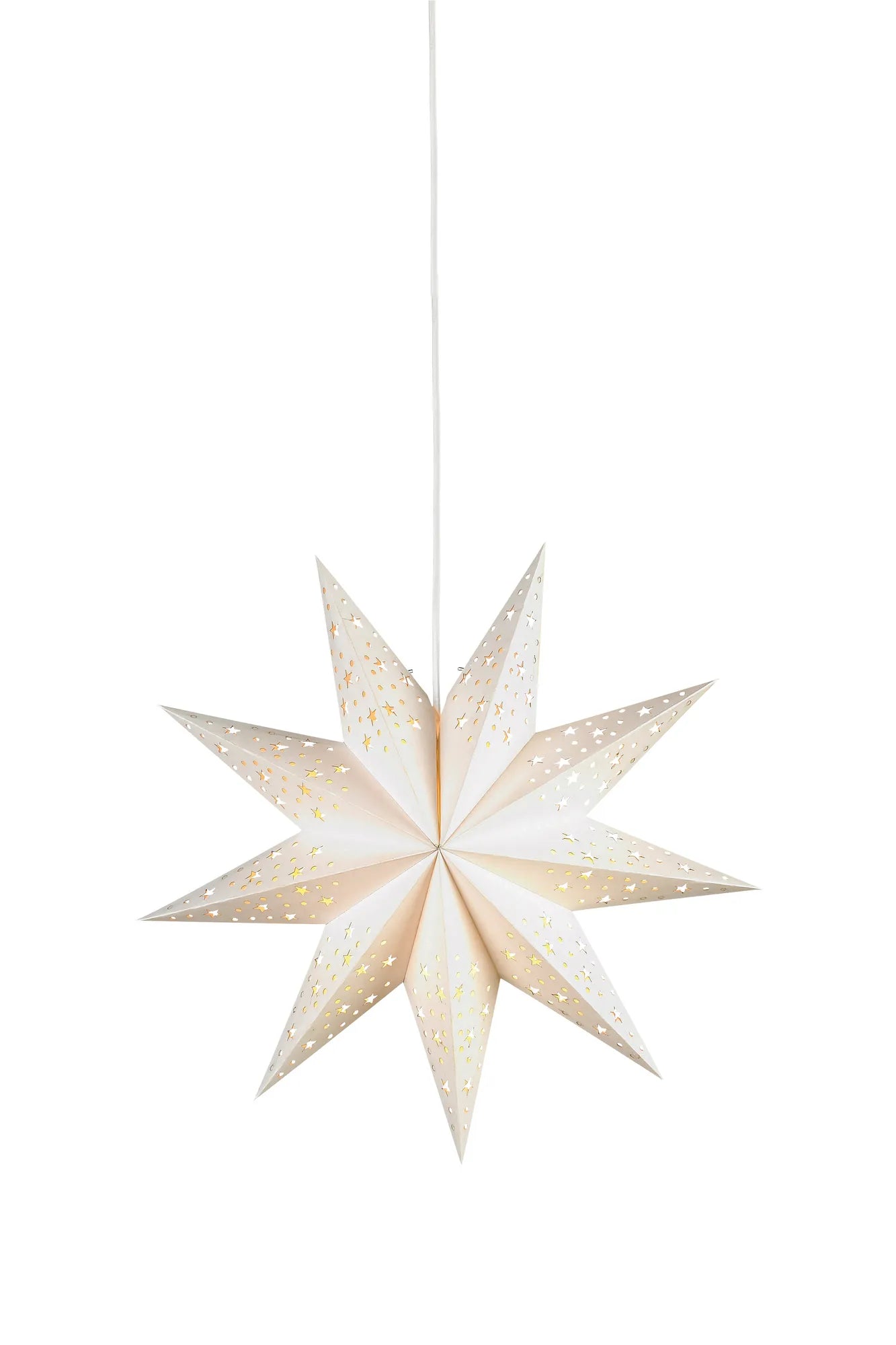 Solvalla vit julstjärna 45 cm 700319 | Solvalla white Christmas star light | Solvalla weiß Weihnachtsstern Beleuchtung 700319