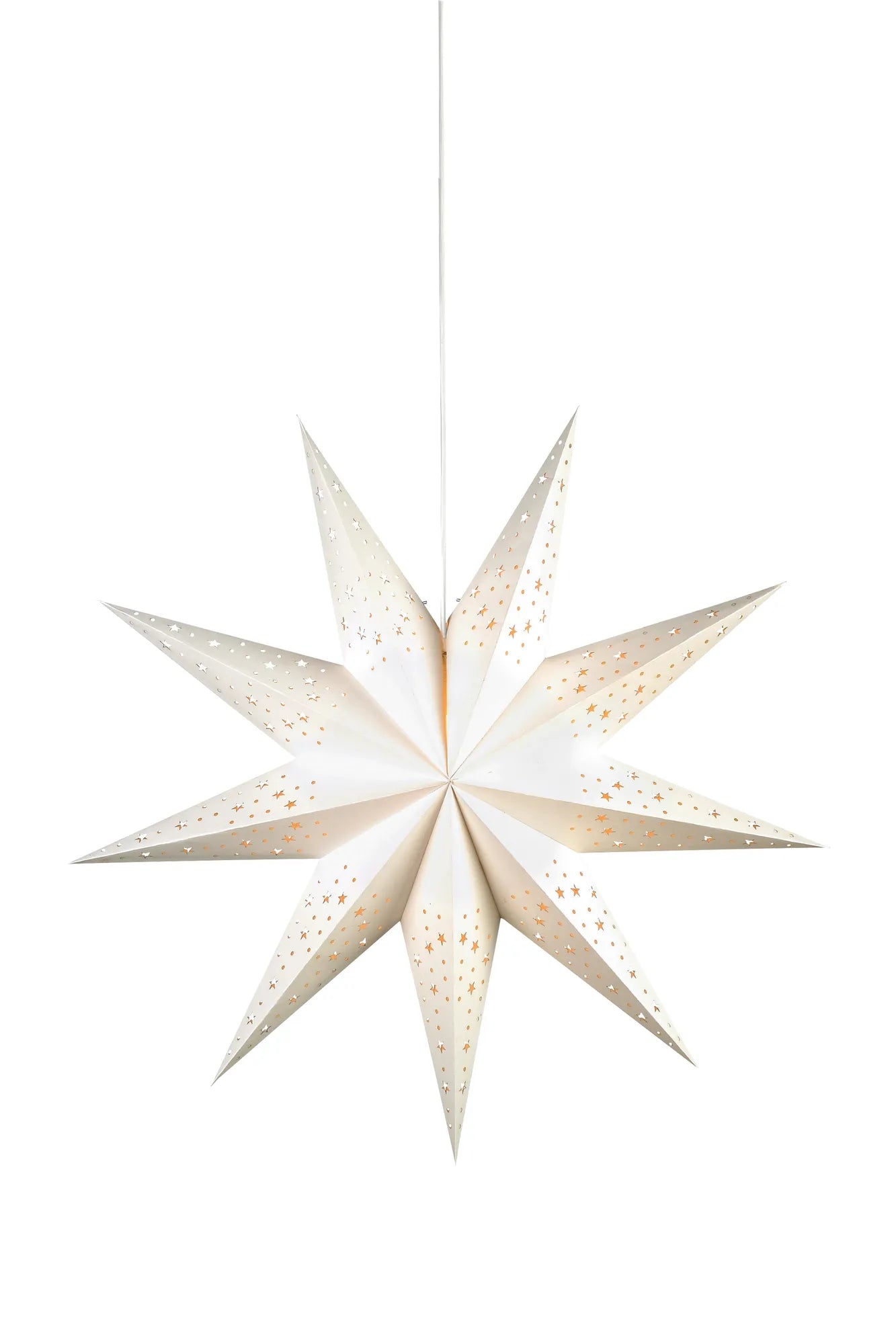 Solvalla vit julstjärna 75 cm 700320 | Solvalla white Christmas star light | Solvalla weiß Weihnachtsstern Beleuchtung 700320