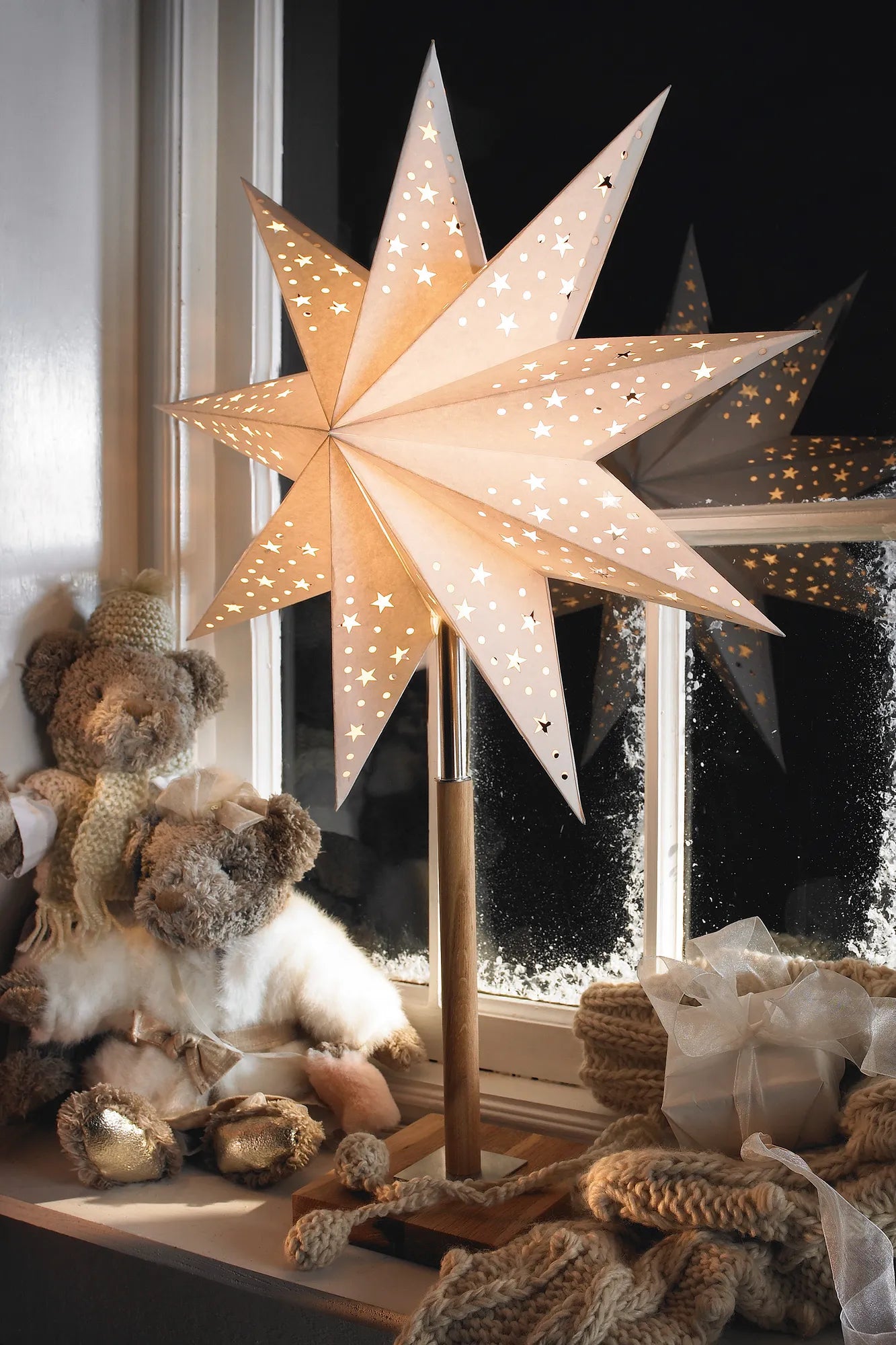 Solvalla vit julstjärna julbelysning skandinavisk design | Solvalla white Christmas star light Scandinavian design | Solvalla