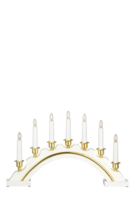 Celine vit adventsljusstake 700446 | Celine white advent candle holder 700446 | Celine weiß Adventsleuchter 700446