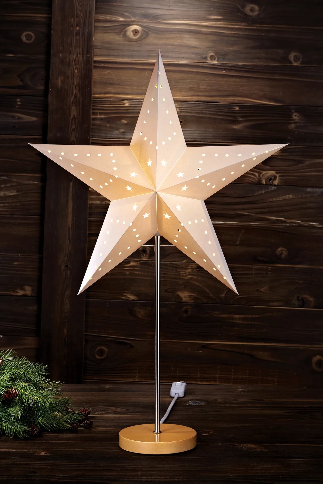 Mikke vit julstjärna julbelysning stilren belysning | Mikke white Christmas star light minimalist lighting | Mikke weiß