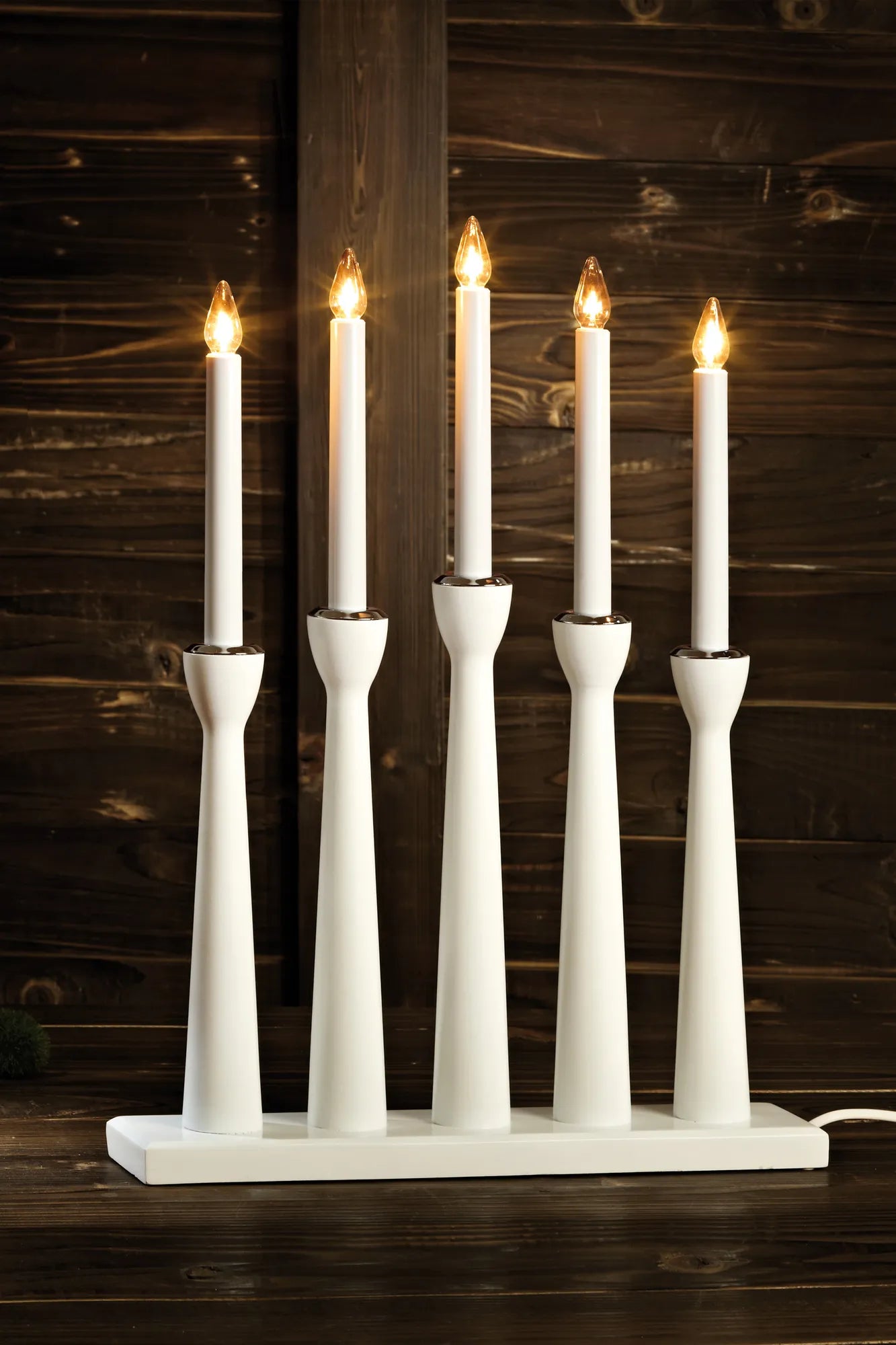 Måseskär vit adventsljusstake julbelysning stilren belysning | Måseskär white advent candle holder minimalist | Måseskär weiß