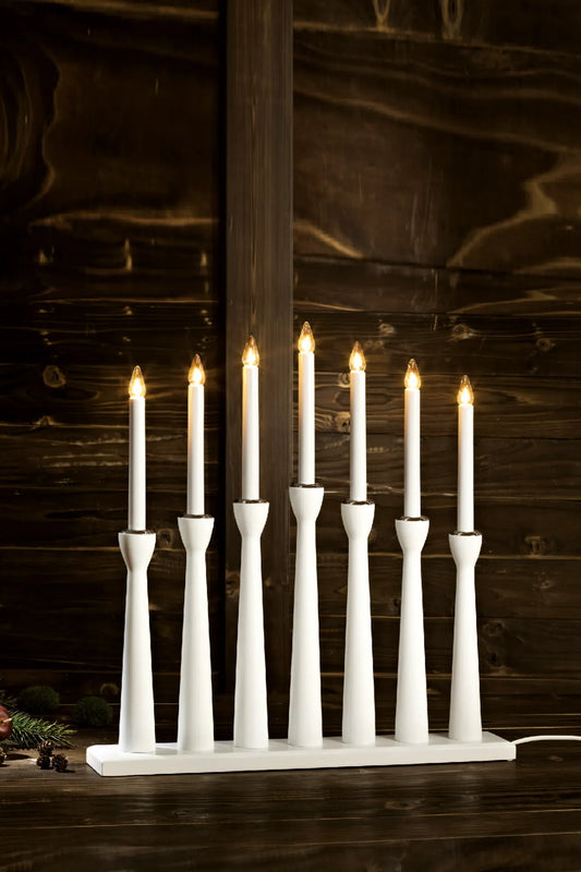 Måseskär vit adventsljusstake julbelysning stilren belysning skandinavisk design | Måseskär white advent candle | Måseskär
