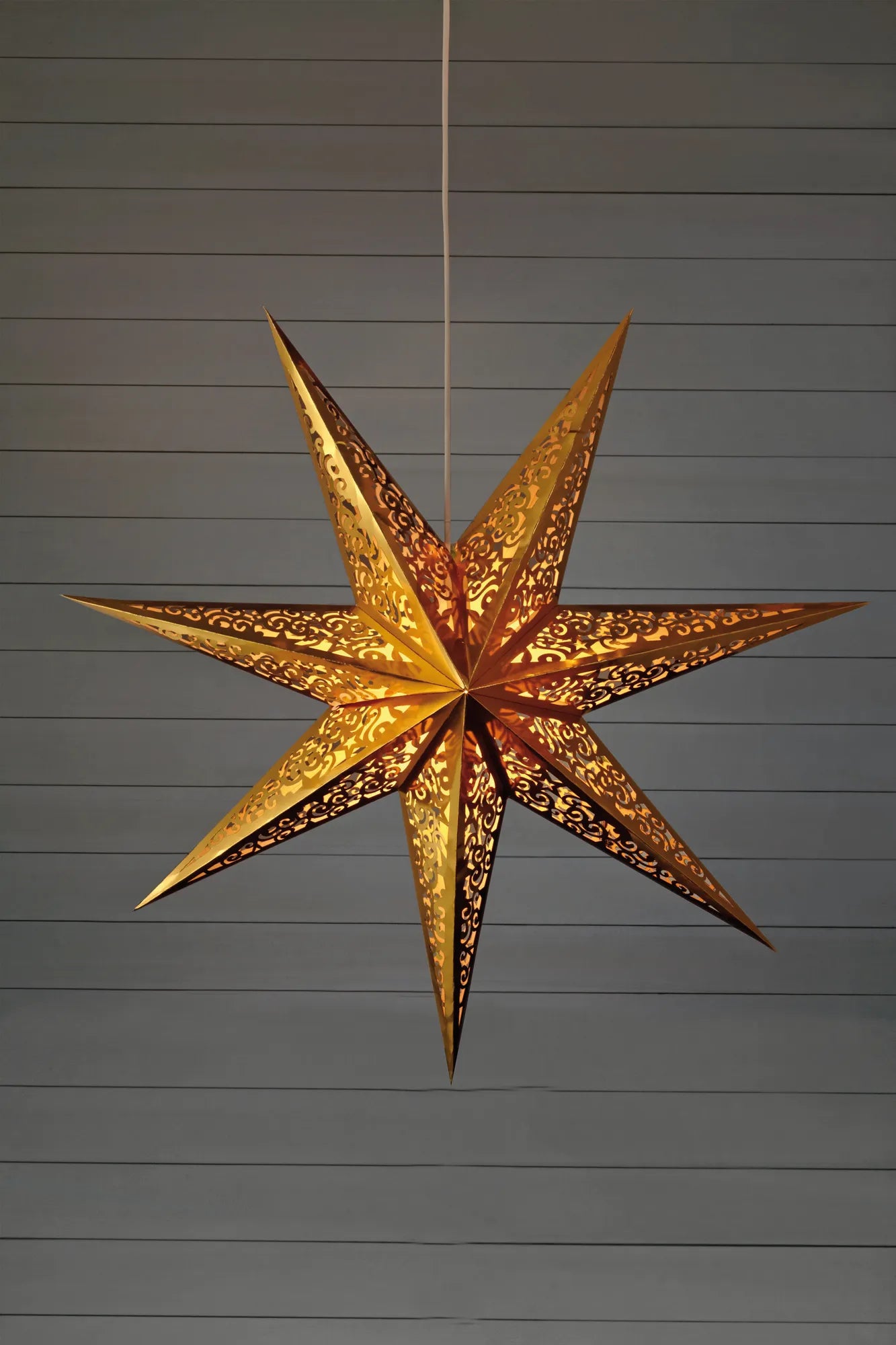 Vallby guld julstjärna 75 cm julbelysning stilren belysning | Vallby gold Christmas star light minimalist lighting | Vallby