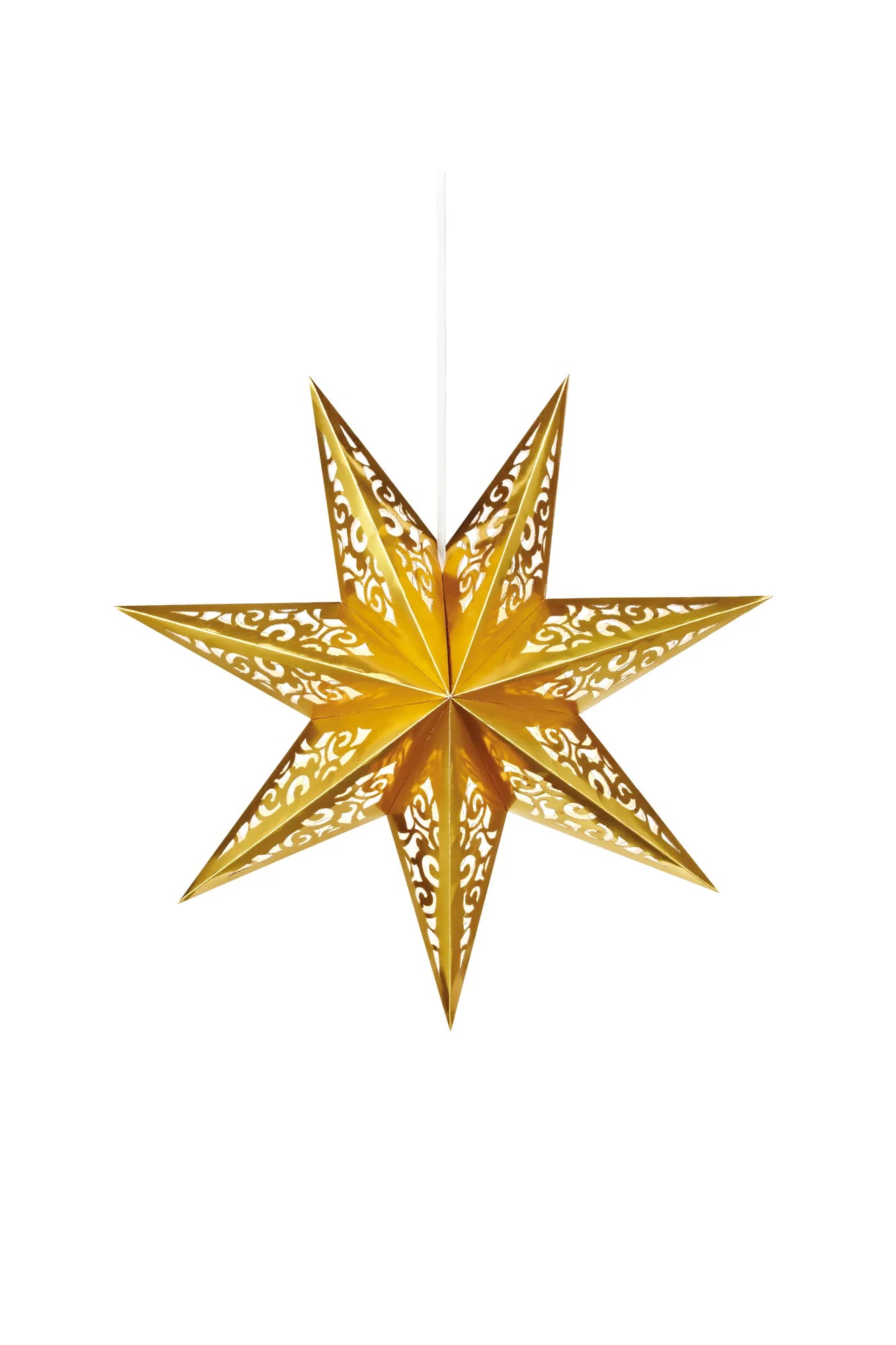 Vallby guld julstjärna 45 cm 702830 | Vallby gold Christmas star light | Vallby Gold Weihnachtsstern Beleuchtung 702830