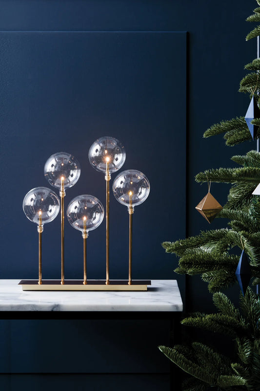 Mäster guld adventsljusstake julbelysning skandinavisk design | Mäster | Mäster Gold Adventsleuchter skandinavisches Design