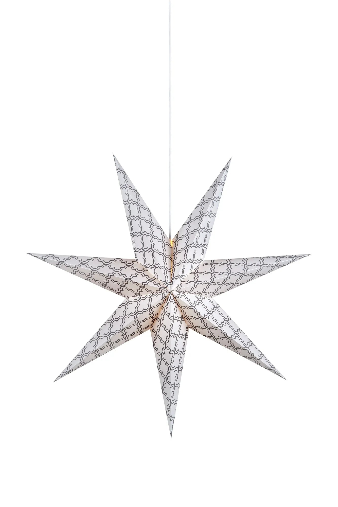 Grafik vit julstjärna 75 cm 703810 | Grafik white Christmas star light | Grafik weiß Weihnachtsstern Beleuchtung 703810